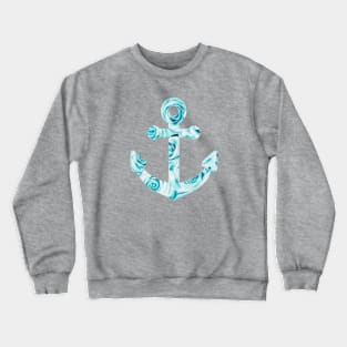 Rose Anchor Nautical Floral Crewneck Sweatshirt